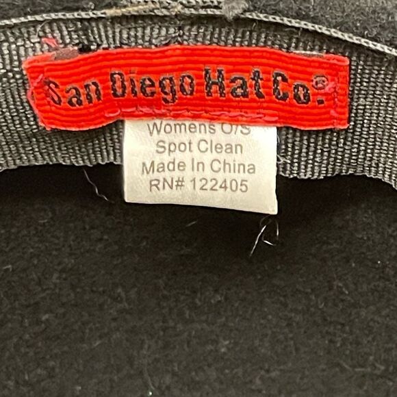 San Diego Hat Company Black Fedora Wool Felt Hat with Bow Trim One Size Classic - Picture 6 of 7